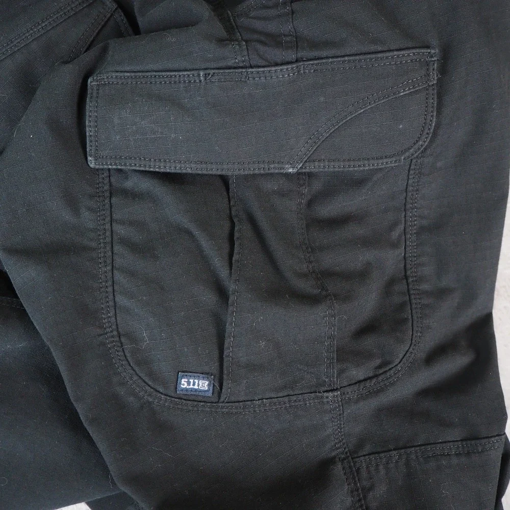 5.11 Tactical Ripstop Cargo Pants Mens 38x30 Black Utility Heavy Duty